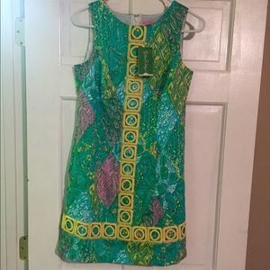 Lilly Pulitzer Mila Lace Detail Shift Dress Size 2