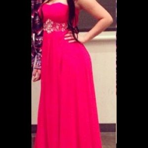 Red bridesmaid dress