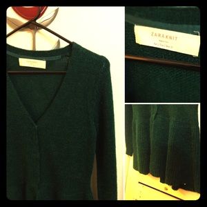 Zara Knit Alpaca Wool Cardigan Sweater