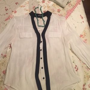 Black and white blouse. Hardly worn.