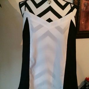 New Sheer black & white top
