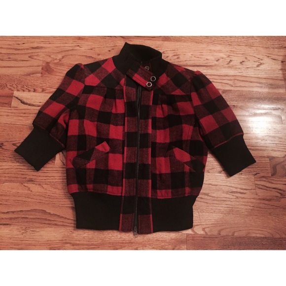 Forever 21 Jackets & Blazers - Forever 21 Red Plaid Wool Jacket Size Medium