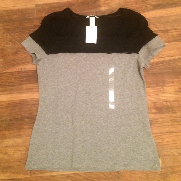 Black & grey lace t shirt!