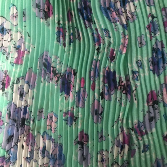 LF millau blue green floral skirt skirt small - Picture 2 of 4