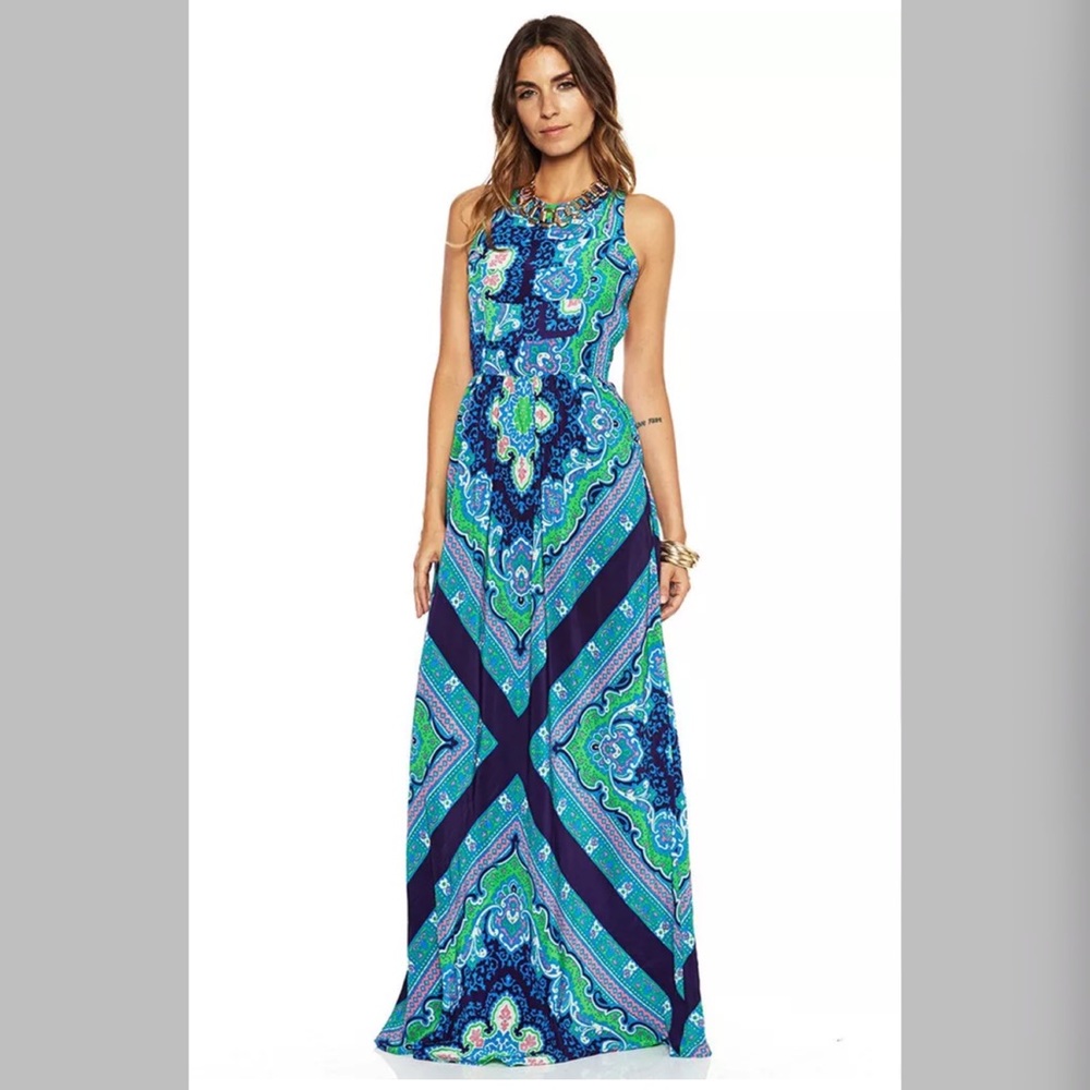 Lovers+friends Scarf Kitty Cat Dress in blue