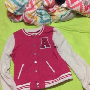 Pink varsity jacket