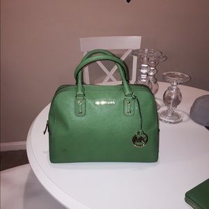 Gently used green michael kors bag