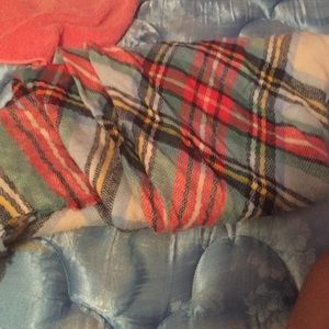 Plaid blanket scarf