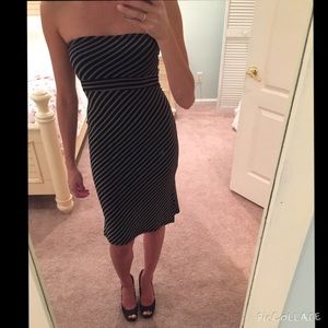 SOLD. Black and white striped dress
