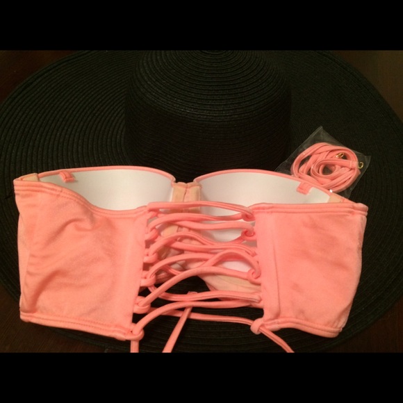 Long line bandeau in paradise peach - Picture 2 of 4