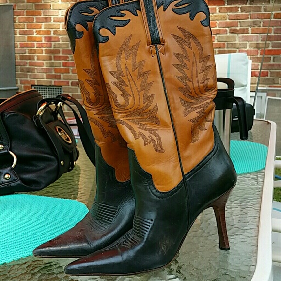 Charlie Horse leather cowboy boots size 8