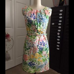Multi color print dress