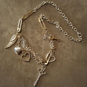 Gold and silver necklace