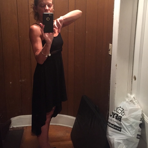 Black midi dress