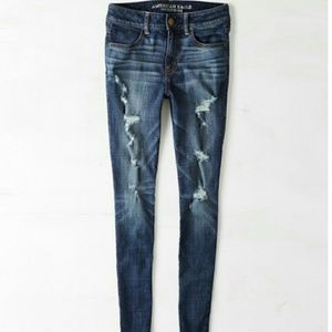 NWT AE Destroyed High Rise Jegging