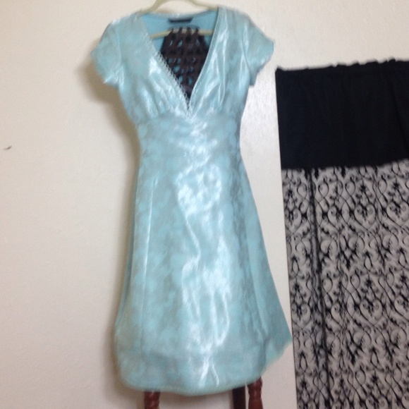 Marc Jacobs Aqua Silver Lace Dress