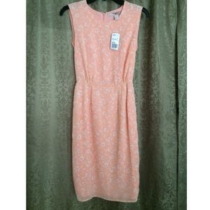 Peach/cream midi dress, size S
