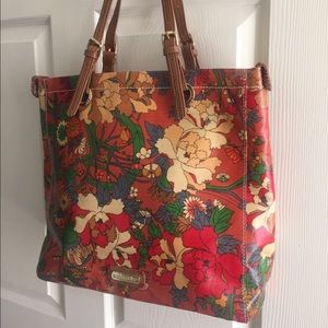 Sak Roots floral coated canvas tote