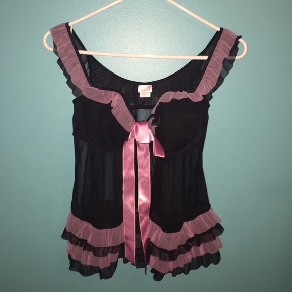 see through pink top intimate for Valentine's Day