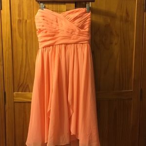 Peach heart-shaped short dress