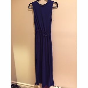 Royal blue cotton maxi dress