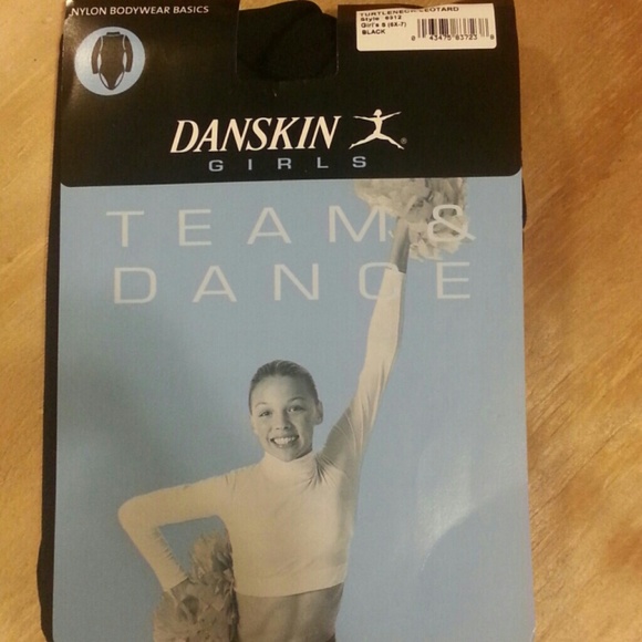 Danskin black turtleneck leotard - Girls - S -6x-7