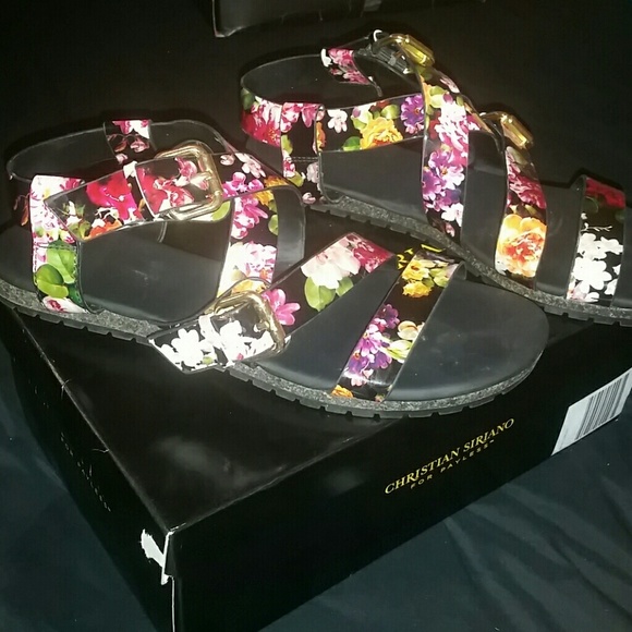 Christian Siriano Floral sandals