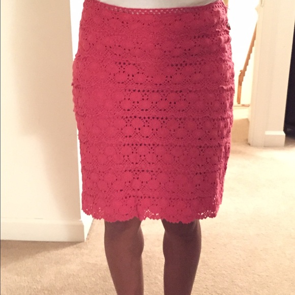 ⭐️ BOGO! Red Tommy Jeans Crochet Skirt - Picture 1 of 4