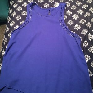 royal blue cut out top