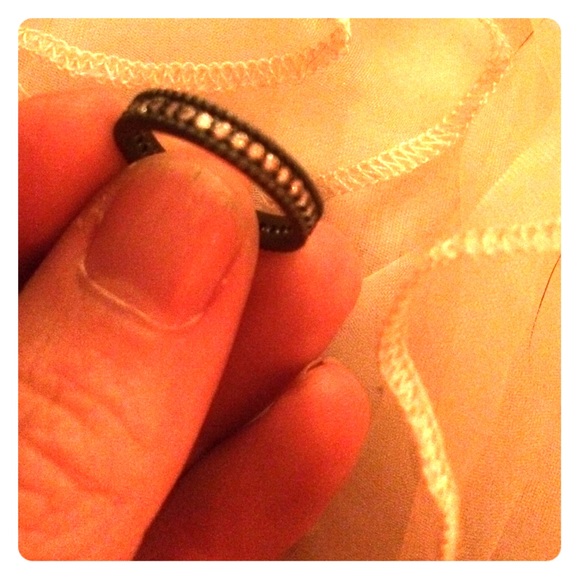 Gunmetal Silver Eternity Band