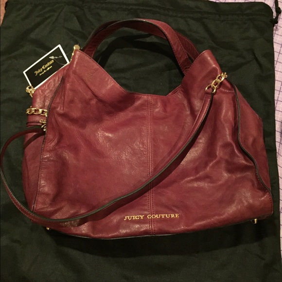 Juicy Couture Maroon Studded Satchel