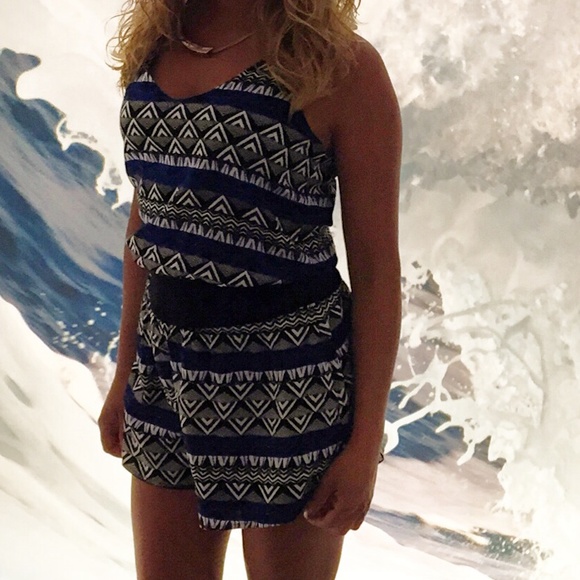 Multi color romper blue black white xs - Picture 1 of 2