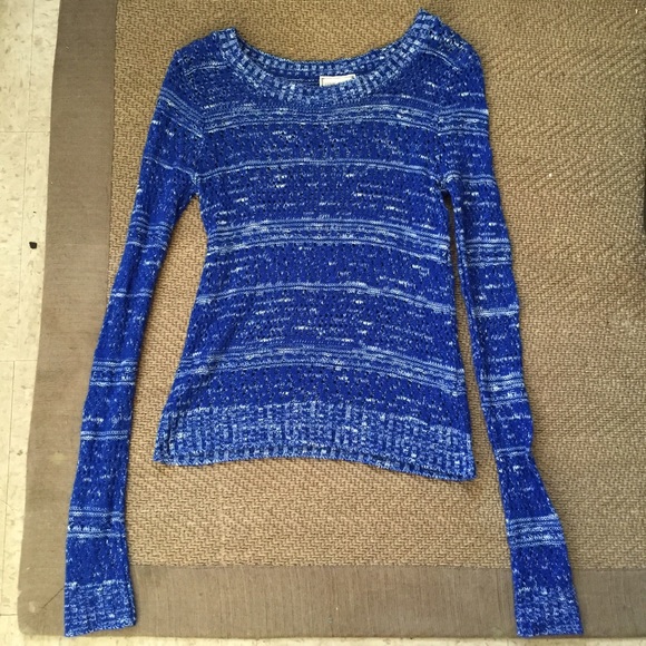 Blue knit sweater