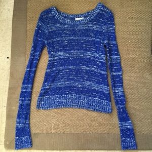 Blue knit sweater