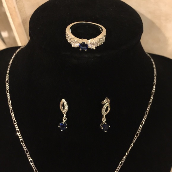 Necklace set 18k white gold plated - Picture 3 of 3