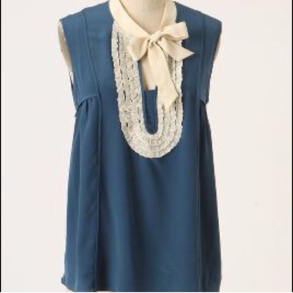 Anthropology Tie Front Blouse ( Girls From Savory)