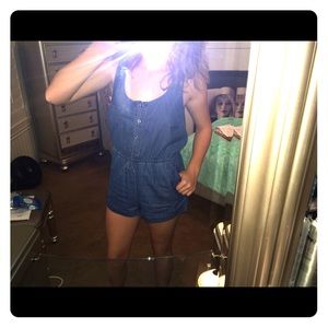 FOREVER21 DENIM BLUE ROMPER!