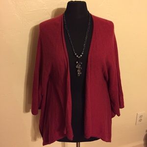 Cashmere & Silk Burgundy Cape