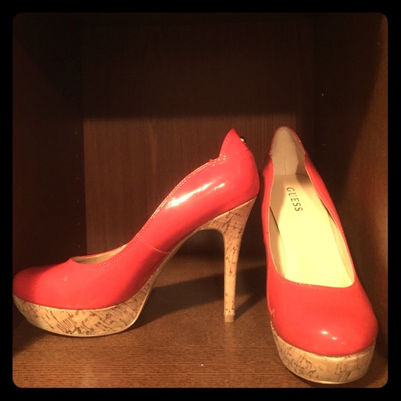 GUESS Patent Leather Coral Heels