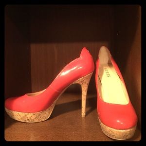 GUESS Patent Leather Coral Heels