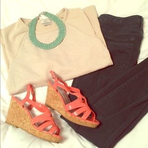 Dark green denim skinny jeans