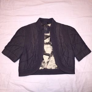 Armani Exchange short sleeve cropped jacket