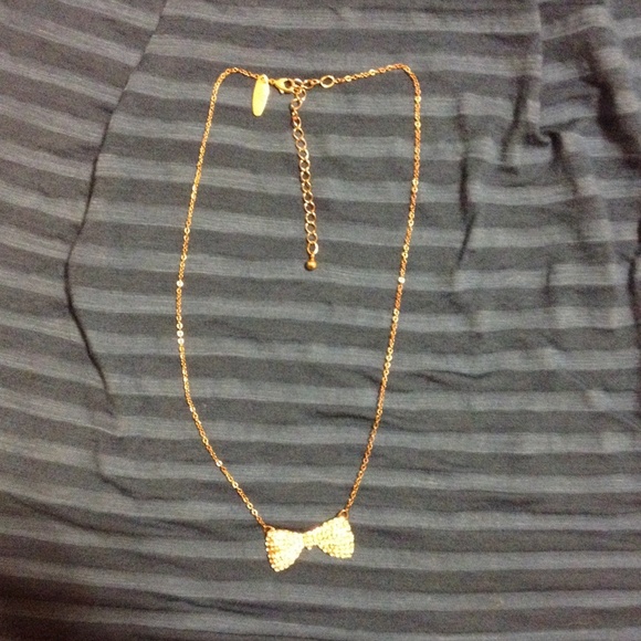 New York & Company Accessories - Rhinestone Bow Necklace