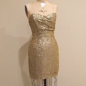 TFNC London Gold Sequin Dress