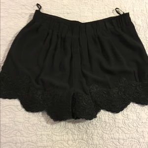 Black dressy shorts with lace