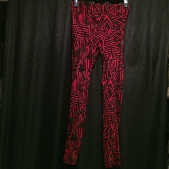 Red and black leggings