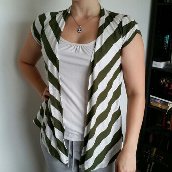 Top with attached cardigan