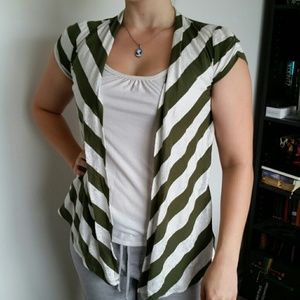 Top with attached cardigan