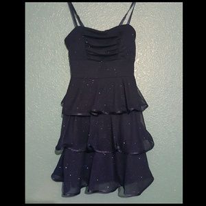 Navy Blue Sparkling Prom Dress