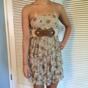 Lacey strapless floral dress